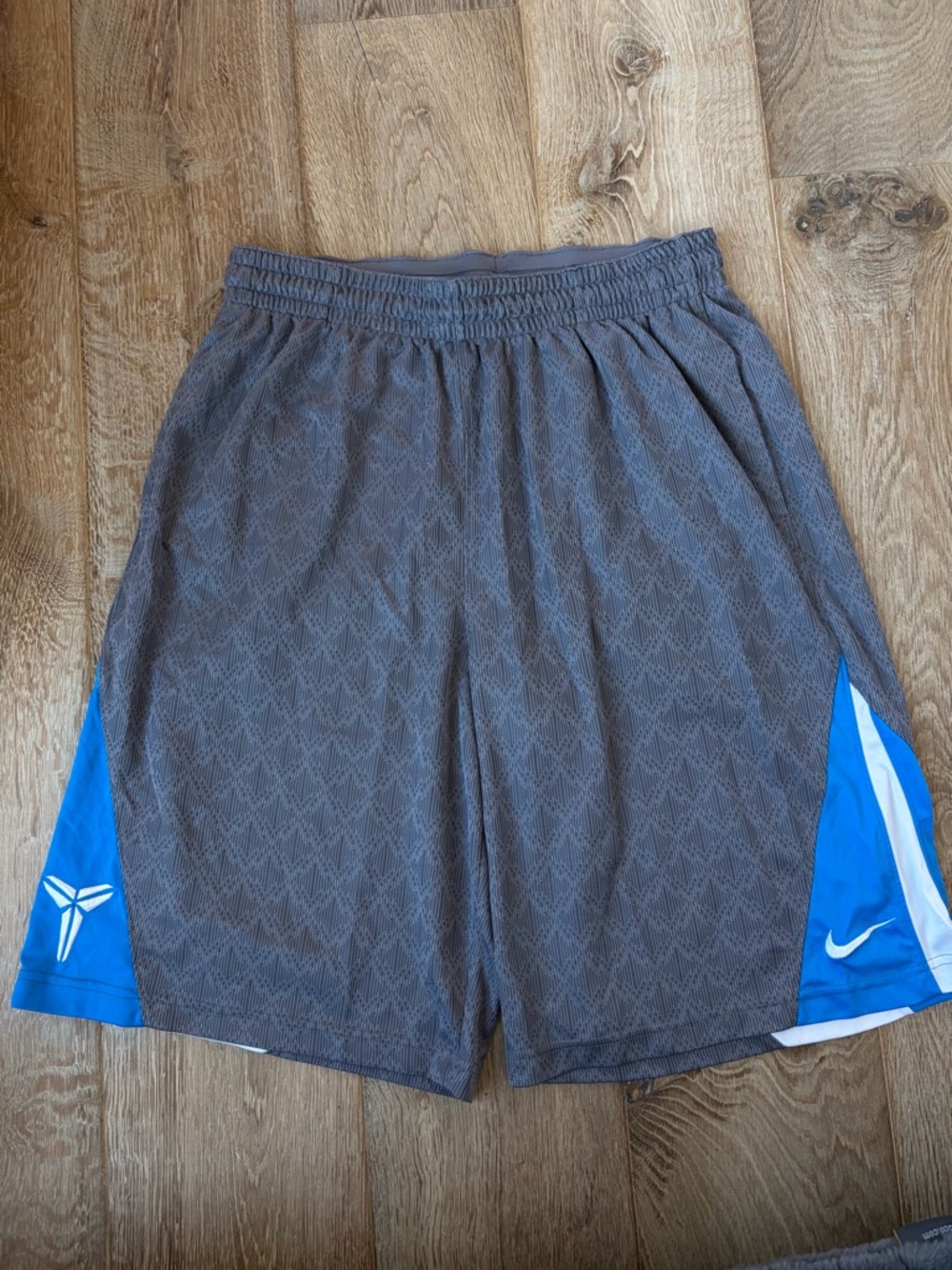 Nike DRI-FIT Kobe Bryant Patterned Basketball Shorts Grey & Blue